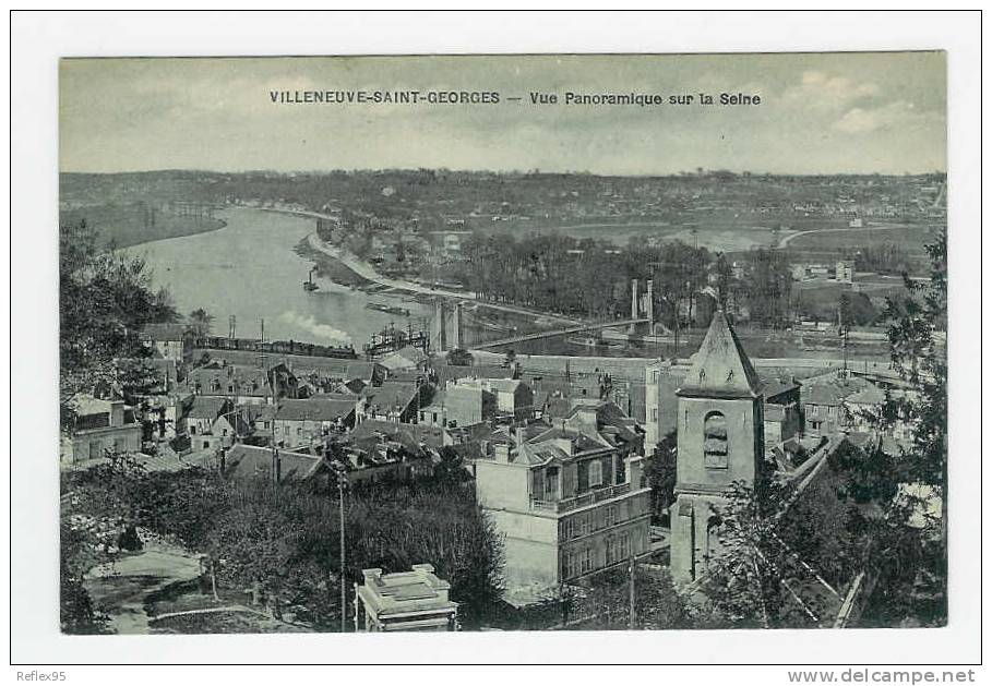 VILLENEUVE SAINT GEORGES - Vue Panoramique De La Seine ( TRAIN - GARE - CHEMIN DE FER ) - Villeneuve Saint Georges