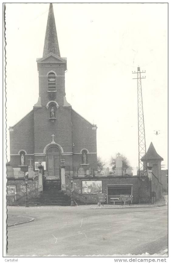 BORLO- DE KERK- UNIEKE FOTOKAART-GELOPEN-2 SCANS - Gingelom