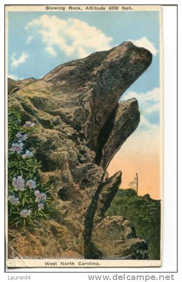 1 X Very Old USA Postcard - Carte Ancienne Etat Unis / Blowing Rock - Autres & Non Classés