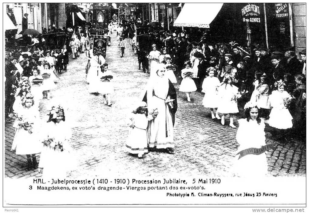 HAL - Procession Jubilaire, 5 Mai 1910 - Halle