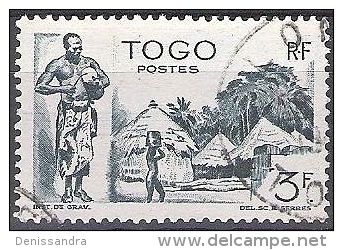 Togo 1947 Michel 204 O Cote (2002) 0.80 Euro Village Et Batteur Cachet Rond - Used Stamps