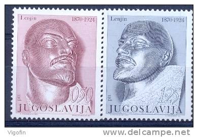 YU 1970-1376-7 100A°VI LENIN, YUGOSLAVIA, 2v, MNH - Neufs