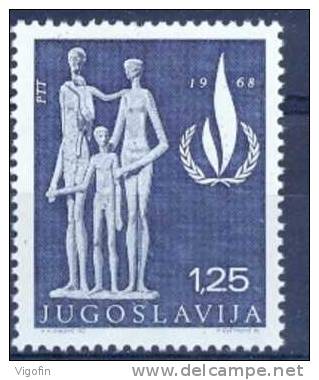 YU 1968-1316 INTERNATIONAL YEAR OF HUMAN RIGHT, YUGOSLAVIA, 1v, MNH - Neufs