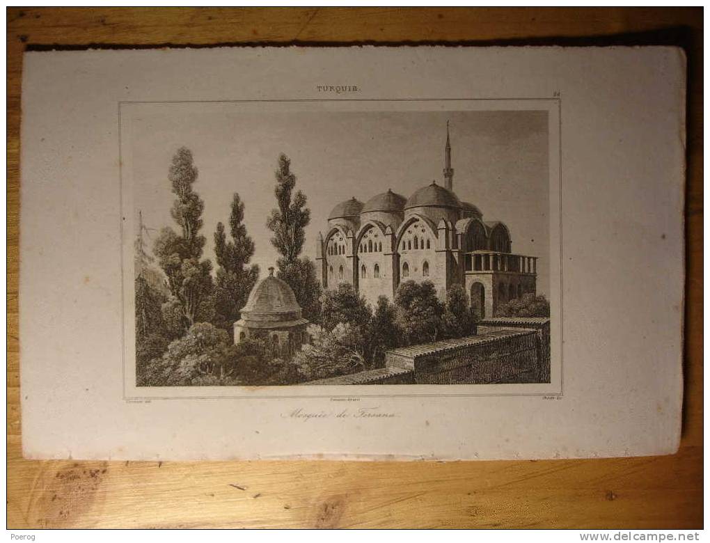 ANCIENNE GRAVURE - TURQUIE - MOSQUEE DE TERSANA - VORMSER LEMAITRE CHOLET - 1840 PRINT TURKEY MOSQUE - Collections