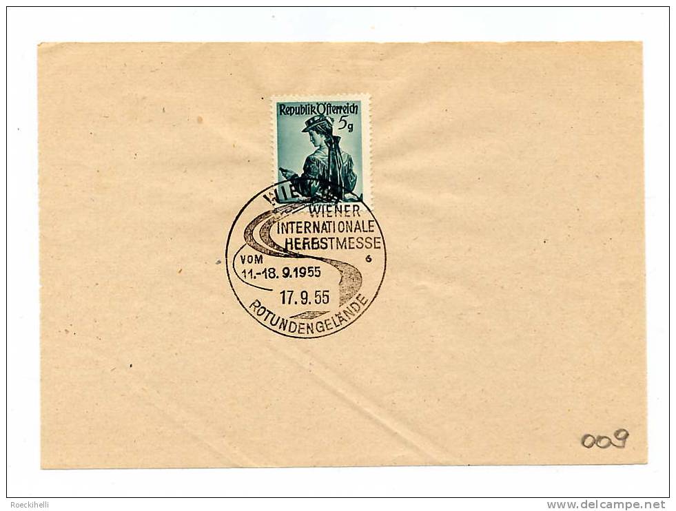 17.9.1955  -  Sonderstempel-Blatt  -  Wiener Internat. Herbstmesse (SSt 009) - Lettres & Documents