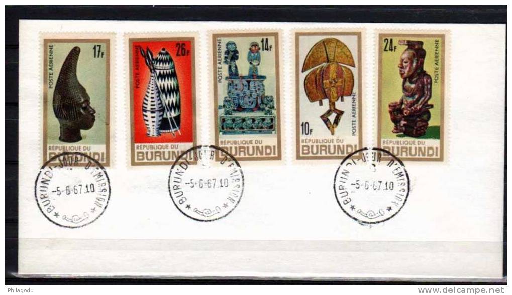 Burundi 1967, L’art Africain Sur Lettre, Avec Cachet 1er Jour D’émission, 233 / 37 - Usati