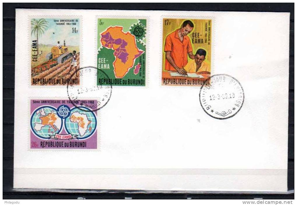 Burundi 1969, Europafrique Sur Lettre, Avec Cachet 1er Jour D’émission, 310 / 13 - Usati