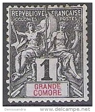 Grande Comore 1897 Michel 1 Neuf * Cote (2002) 1.60 Euro Type Sage - Neufs