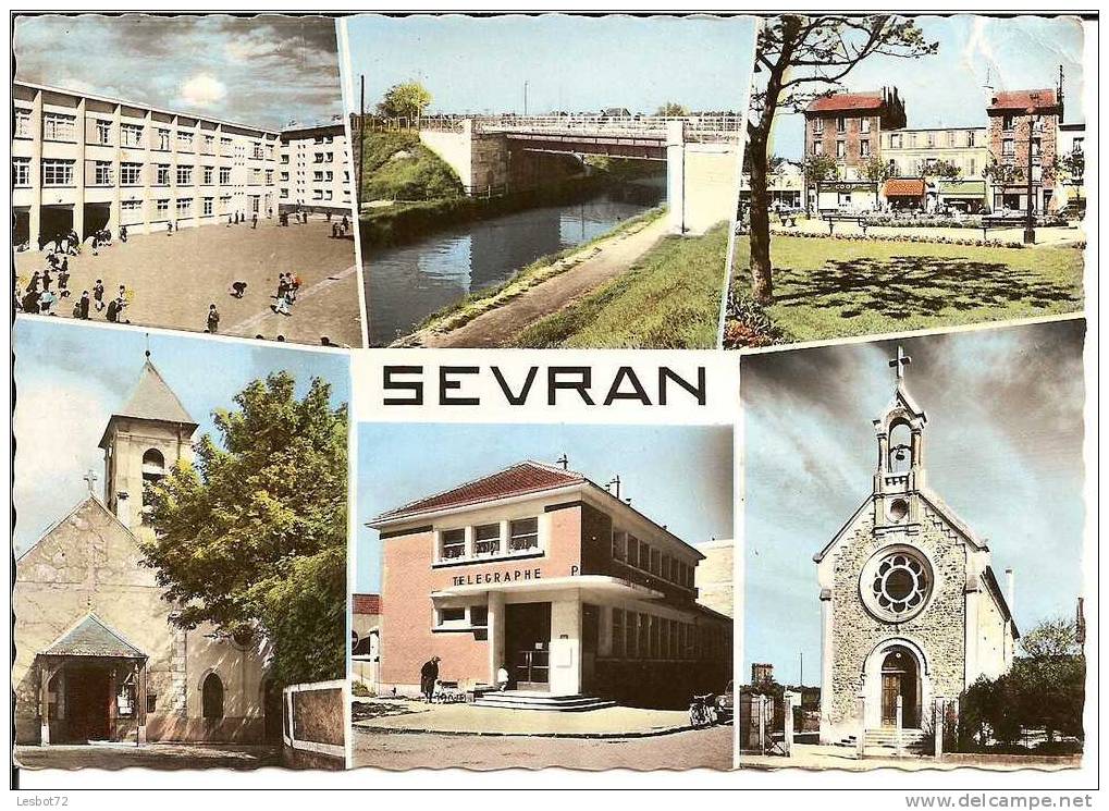 Cpsm, Souvenir De Sevran (Seine-et-Oise, 93), Multivues - Sevran