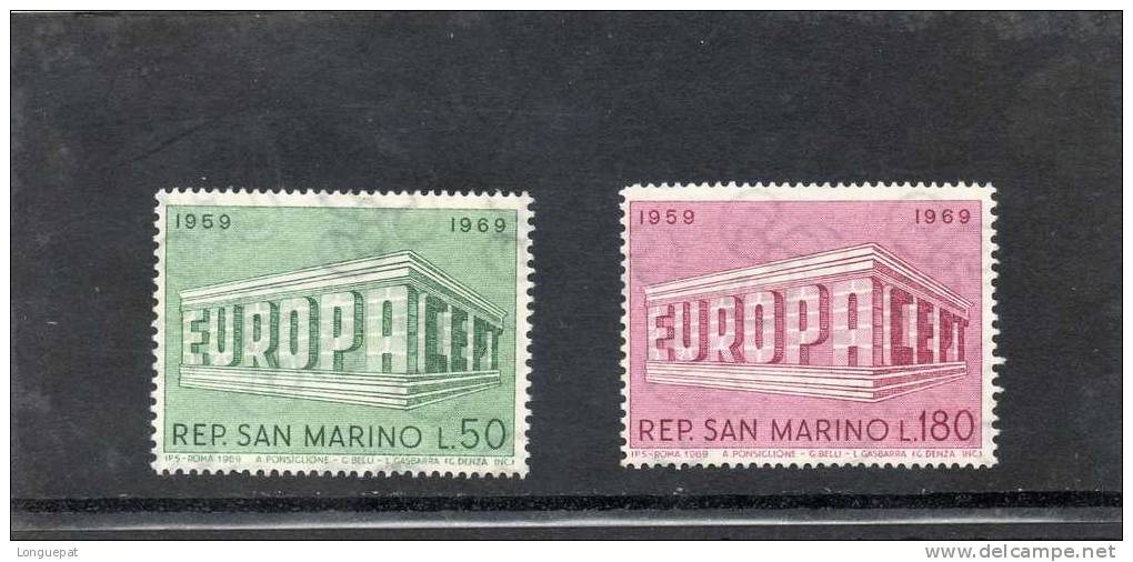 SAINT-MARIN : Europa Filigrame C - 10ème  Anniversaire CEPT - 1969