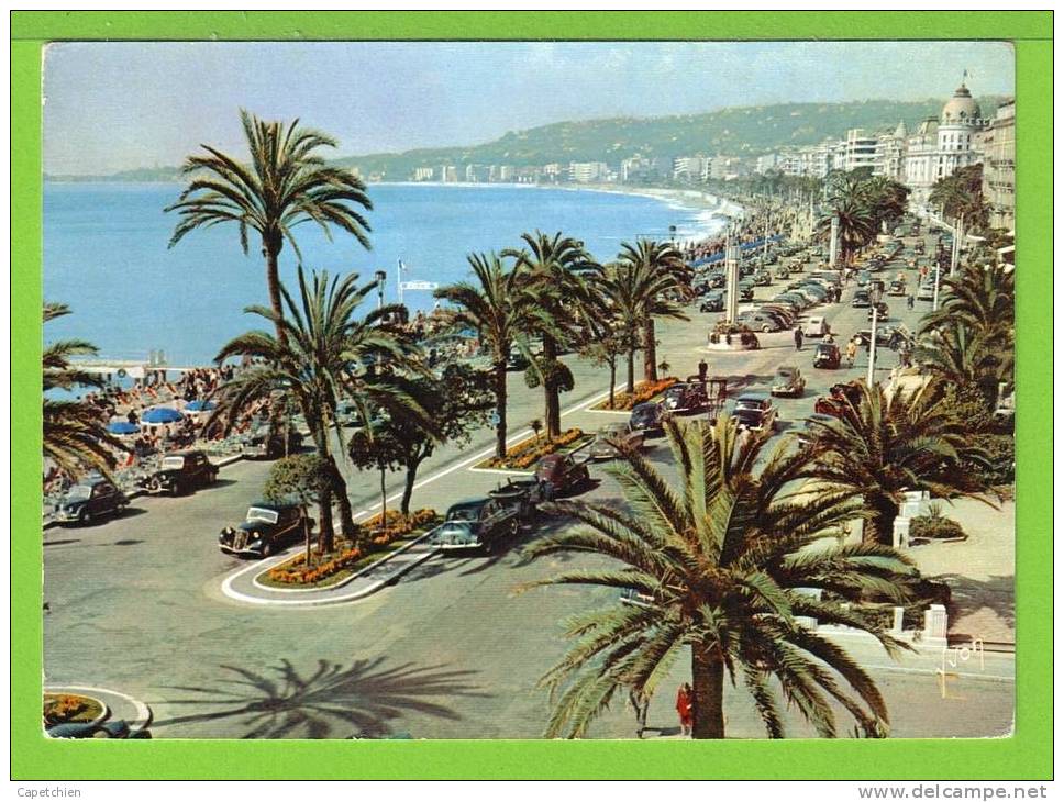 NICE - LA PROMENADE DES ANGLAIS  Avec BEAUCOUP DE VOITURES - Carte Vierge - Places, Squares