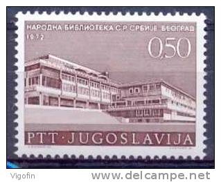 YU 1972-1486 140A°SERBISCH NATIONAL BIBLIOTHEK, YUGOSLAVIA. 1v, MNH - Neufs