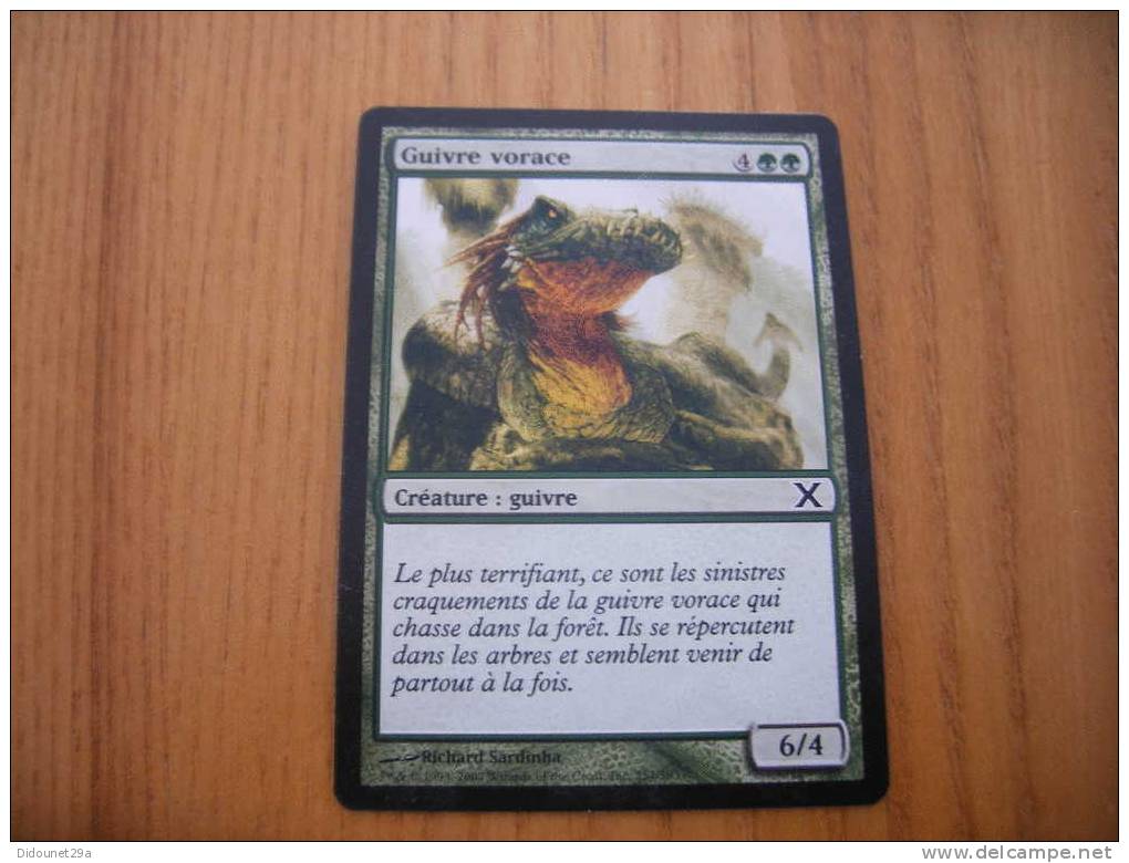 Carte Magic The Gathering "Guivre Vorace" Richard Sardinha 257/383 - Cartes Vertes