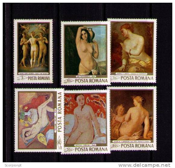 NUS Paintings Tableaux Painters Peinture Arts 1969 Romania Sp941 - Nudes