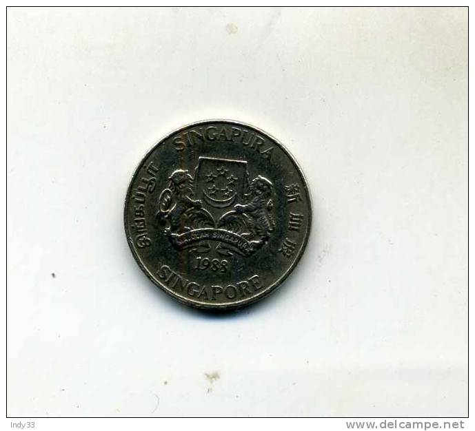 - MONNAIE SINGAPOUR . 20 CENTS 1988 - Singapore