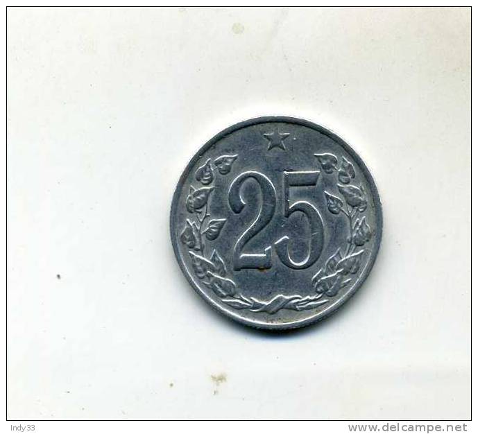 - MONNAIE TCHECOSLOVAQUIE . 25 HALERU 1962 - Tchécoslovaquie