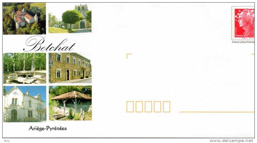 PAP BETCHAT (ARIEGE) : Plusieurs Vues Dont CHATEAU, EGLISE Et LAVOIR - Prêts-à-poster:Overprinting/Beaujard