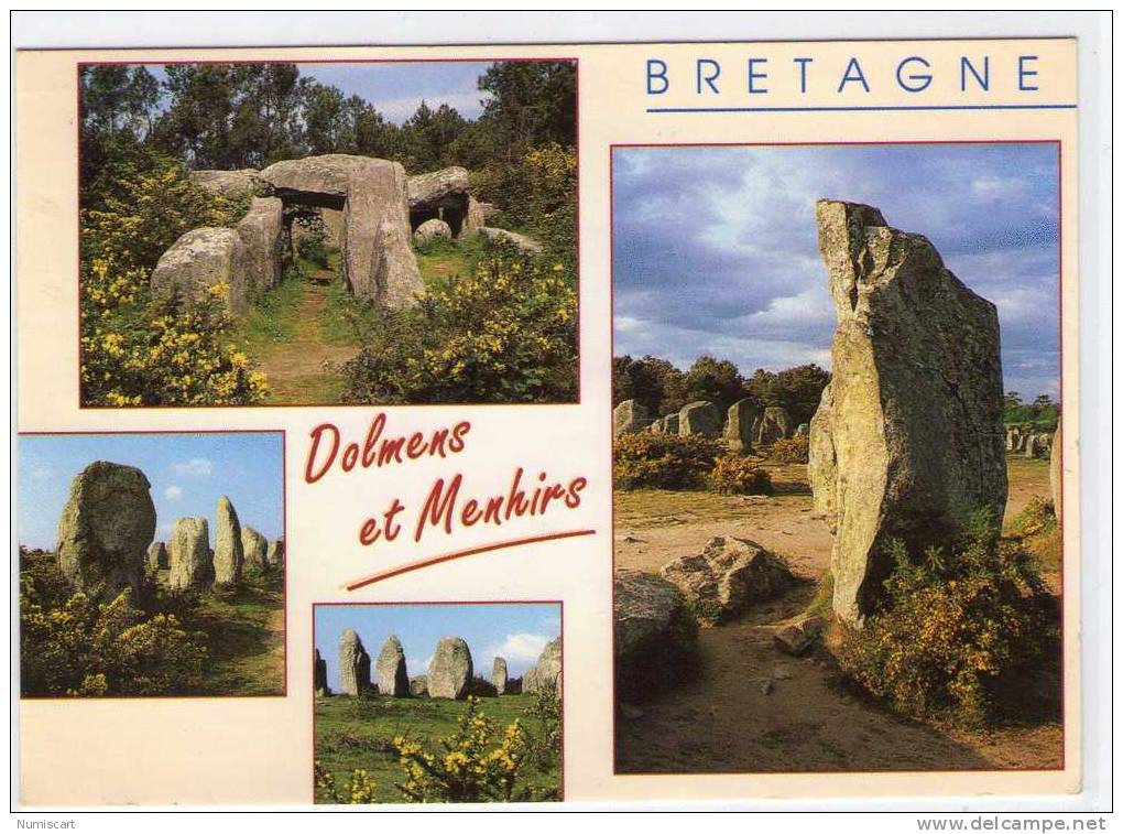 Dolmen  Menhir Dolmens Menhirs  Pierres Mégalithes Cailloux Rochers Druide...en Bretagne...belle Multi-vues - Dolmen & Menhirs