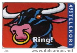 # DANMARK A28 Ring ! - Bull ( Tyr ) 50 Magnetic 05.95  Tres Bon Etat - Danemark