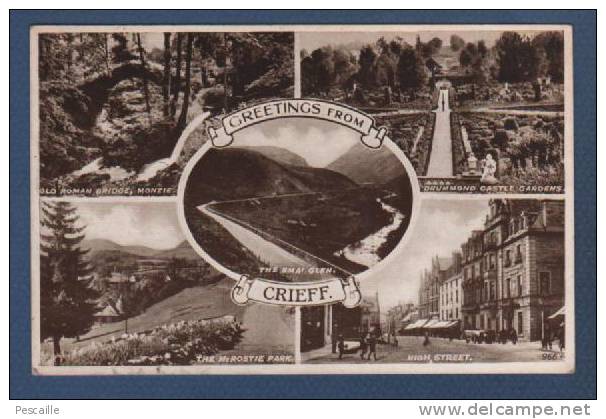 SCOTLAND PERTHSHIRE - GREETINGS FROM CRIEFF - J.B. WHITE LTD PUBLISHERS DUNDEE - Perthshire