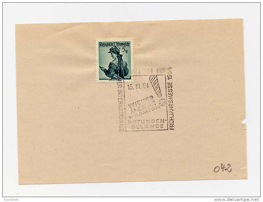 15.III.1954  - Sonderstempel-Blatt -  Wien 1  -Wiener Internat. Frühjahrsmesse   (SSt 042) - Lettres & Documents