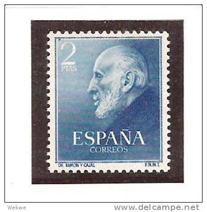 Spa Mi.Nr. 1012/ - SPANIEN -/ Santiago Ramon Y Cajal 1952 (Nobelpreisträger) ** - Ungebraucht