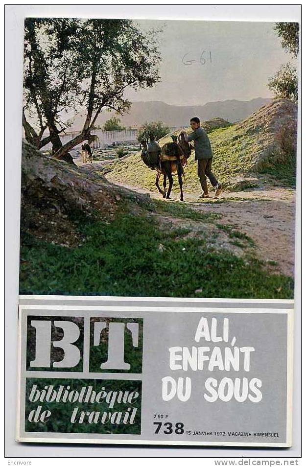 BT 738  Jan 1972 Ali Enfant Du SOUS Maroc Berbere Oued Douar  Arganier -metiers Forgeron Bourrelier- Couleuvre- CIRQUE - Non Classés