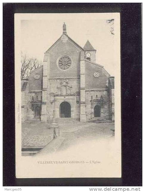 Villeneuve St Georges L'église édit.lasseray Belle Carte Précurseur - Villeneuve Saint Georges