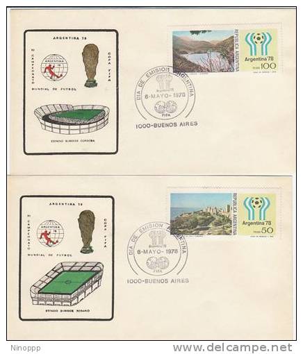 Argenina-1978 Soccer World Cup Set 5 Stadium Covers - Other & Unclassified