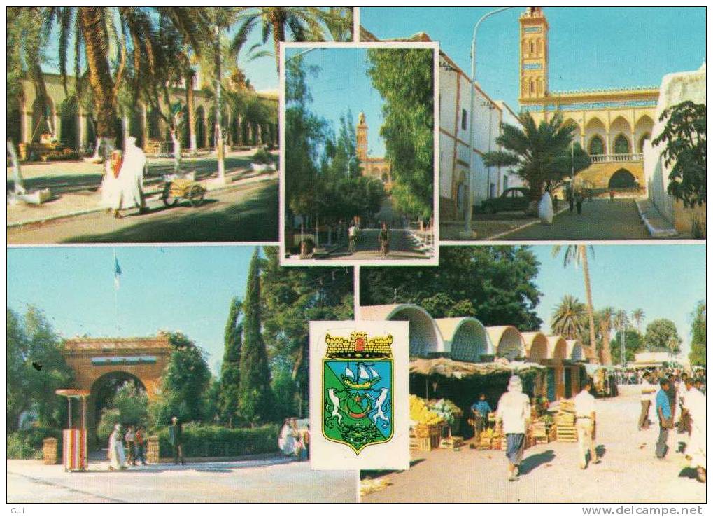 Algérie -Souvenir De LAGHOUAT -  Multi Vues -Année = 1982 (philatélie Timbre Stamp Algérie)   - *PRIX FIXE - Laghouat