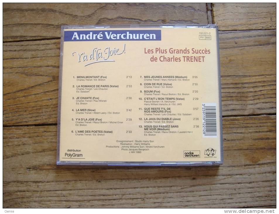 ANDRE VERCHUREN  °  LES PLUS GRANDS SUCCES DE CHARLES TRENET    ///    CD NEUF 13 TITRES - Strumentali