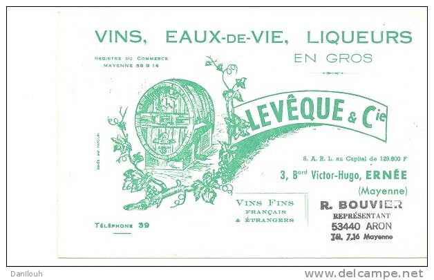 53 // ERNEE - Vins Eaux De Vie Liqueur - LEVEQUE, - Ernee