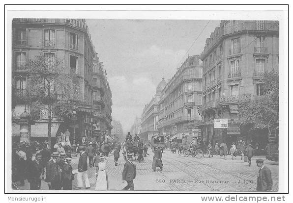 75 )) PARIS - III ème - Rue Réaumur, JLC 530 ** - Distrito: 03