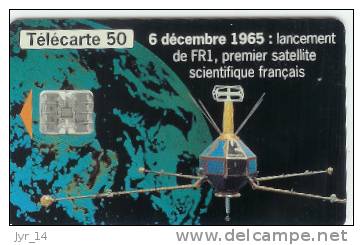 F 629  50u SC7 02/96 PLEUMEUR  BODOU FR1 Satellite - 1996