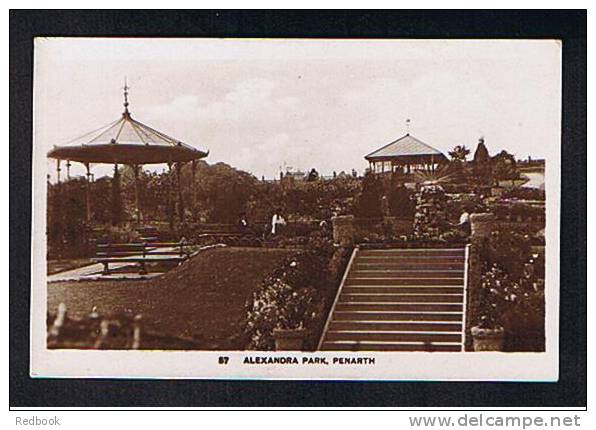 Real Photo Postcard Bandstands Alexandra Park Penarth Glamorgan Wales - Ref 503 - Glamorgan