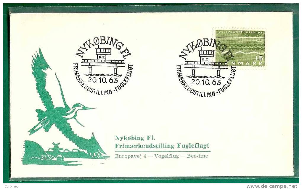 DENMARK  - 1963 FDC Inaguration Ligne Directe DENMARK-ALLEMAGNE Par Ferry-Boat - Yvert # 426 - FDC