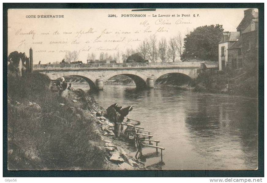 PONTORSON - Le Lavoir Et Le Pont. - Pontorson