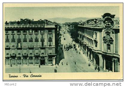C133-Torino-Piemonte-Via Cernaia-Animata Tram--P.F.v.1940 X Iselle X Trasquera - Novara. - Andere Monumente & Gebäude