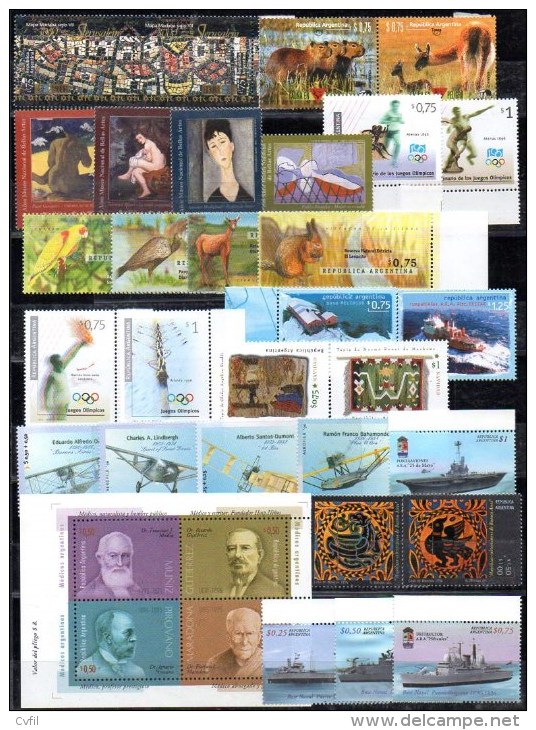 ARGENTINE 1996 - COMMEMORATIFS (34v) - Unused Stamps