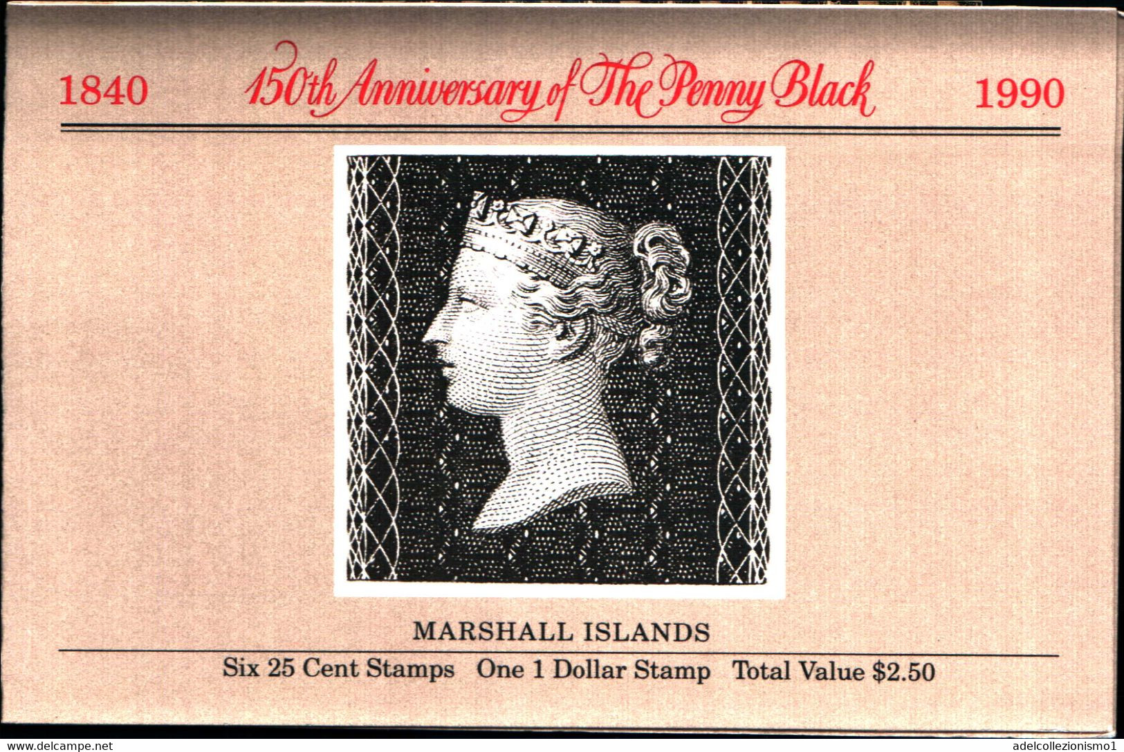 32941) ISOLE MARSHALL- Libretto Completo-MNH** - 150°ann.del Penny Black--LONDON 90- N°287-92 - Marshall Islands