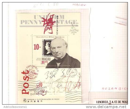 32942) MACAU- SERIE COMPLETA -MNH** - 150°ann.del Penny Black--LONDON 90- Bf13 - Sonstige & Ohne Zuordnung