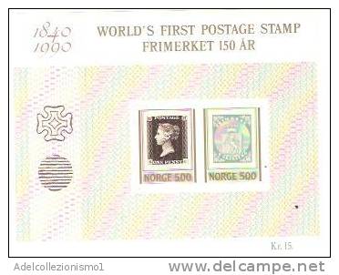 32958) NORVEGIA- SERIE COMPLETA -MNH** - 150°ann.del Penny Black--LONDON 90-n°bf13 - Ganze Bögen