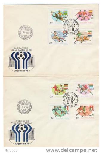 Hungary-1978 Soccer World Cup Argentina Set 2 FDCs - Other & Unclassified