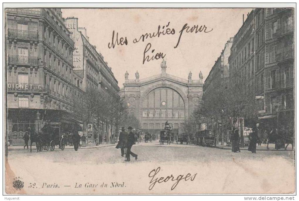 D - CARTE POSTALE - 75 - PARIS - LA GARE DU NORD - - Openbaar Vervoer