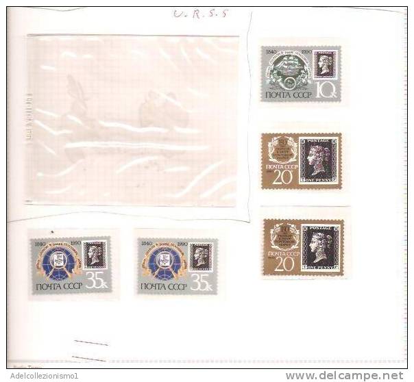 32964) RUSSIA- SERIE COMPLETA -MNH** - 150°ann.del Penny Black--LONDON 90- - Nuovi