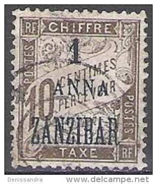 Zanzibar 1897 Michel Taxe 2 O Cote (2008) 13.00 Euro Chiffre Sur Bande Cachet Rond - Usados