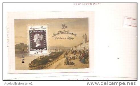 32953) UNGHERIA- SERIE COMPLETA -MNH** - 150°ann.del Penny Black--LONDON 90-BF - Emisiones Locales