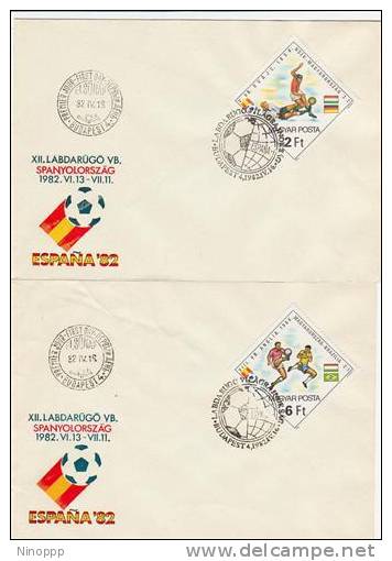 Hungary-1982 World Football Cup Spain Set 7 FDCs - Other & Unclassified