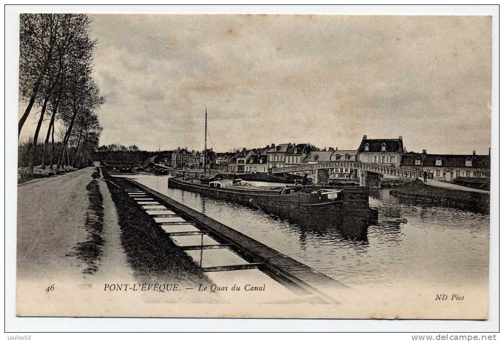 14 - PONT L´EVEQUE - Le Quai Du Canal - Très Bon état - Pont-l'Evèque