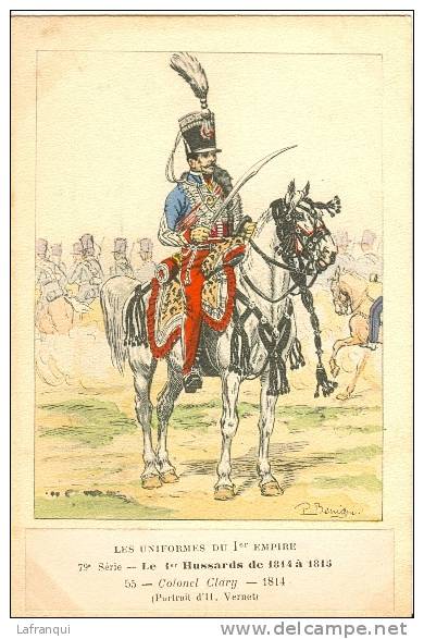 UNIFORMES -regiments -ref 438- Illustrateur  P Benigni    -le 1er Hussards  De 1814- A 1815- - Uniformes
